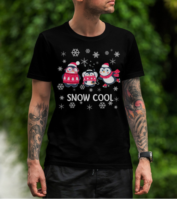 Snow Cool Cute Penguin Winter Fun T-Shirt