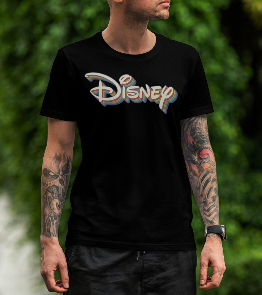 Disney Logo Retro Rainbow T-Shirt