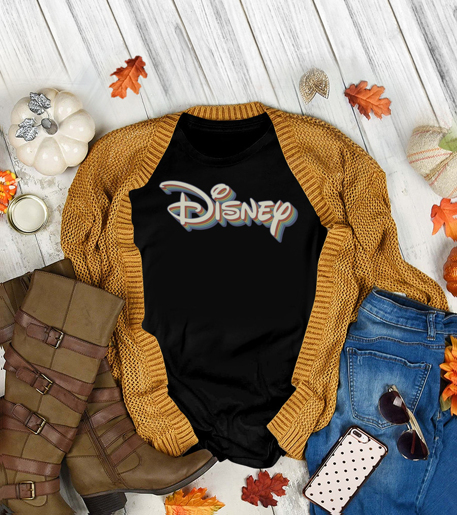 Disney Logo Retro Rainbow T-Shirt