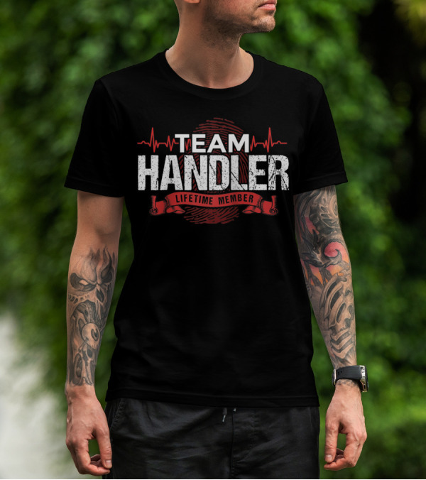 TEAM HANDLER LIFETIME MEMBER DNA HEARTBEAT T-Shirt