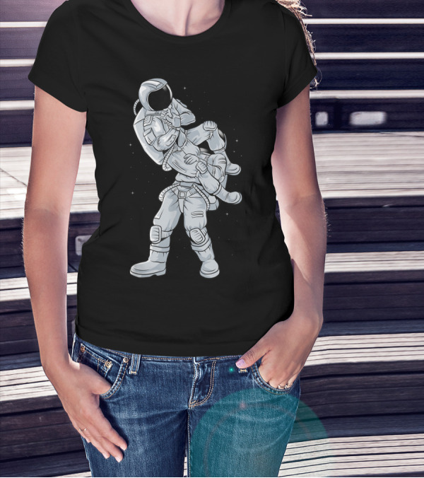 Galaxy Astronaut Armbar BJJ Jiujitsu Technique T-Shirt