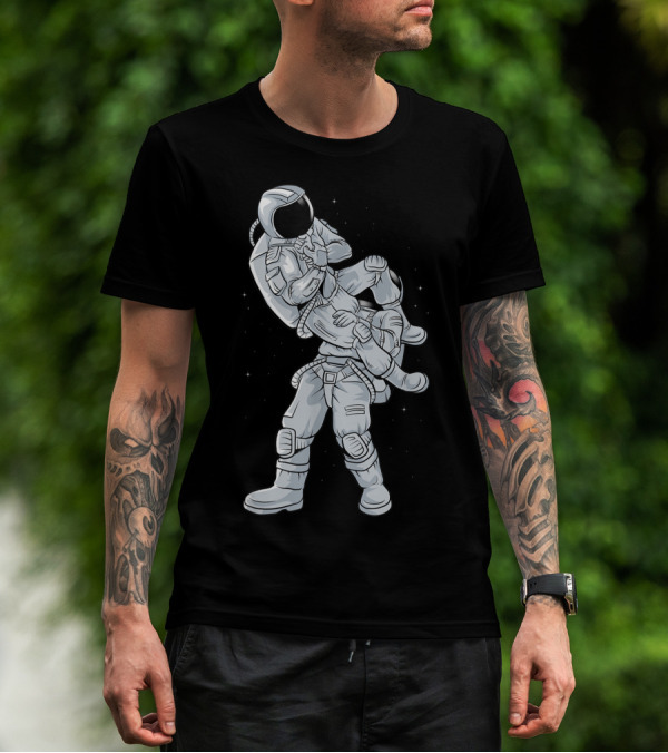 Galaxy Astronaut Armbar BJJ Jiujitsu Technique T-Shirt