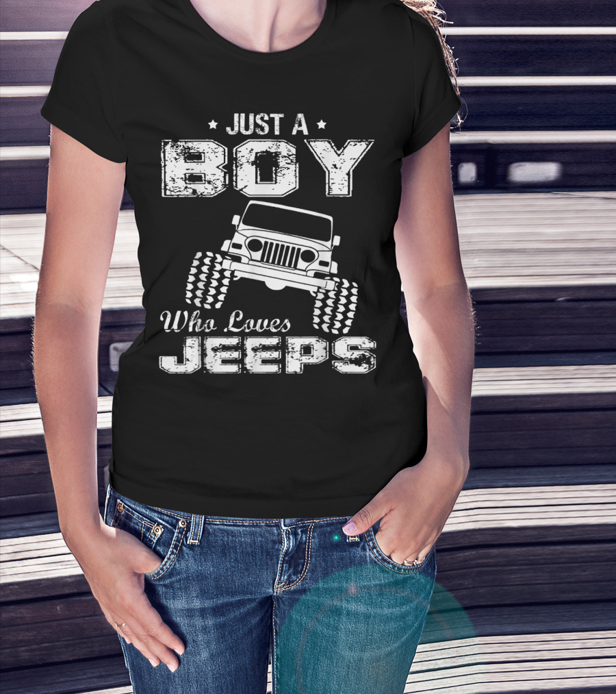 Just A Boy Who Loves Driving Jeeps T-Shirt