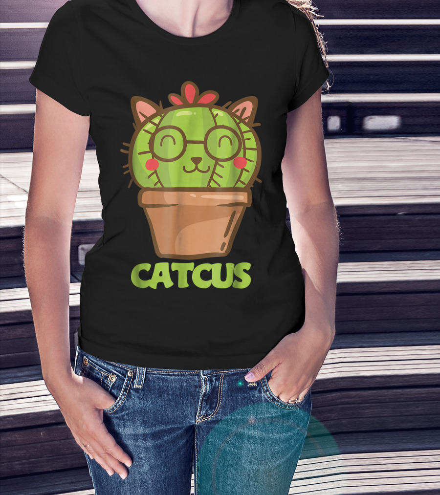 Catcus Cat Cactus Cat Humor Funny Cat Love T-Shirt