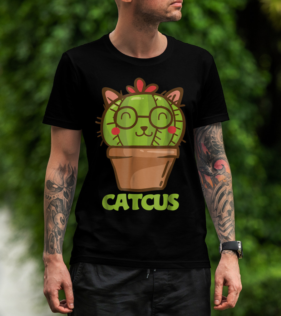 Catcus Cat Cactus Cat Humor Funny Cat Love T-Shirt