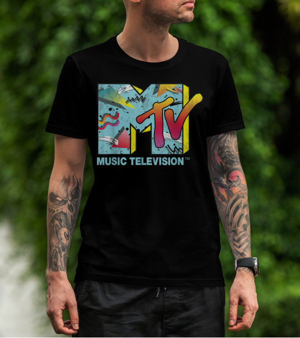 MTV Music Television Vibrant Retro 80s T-Shirt