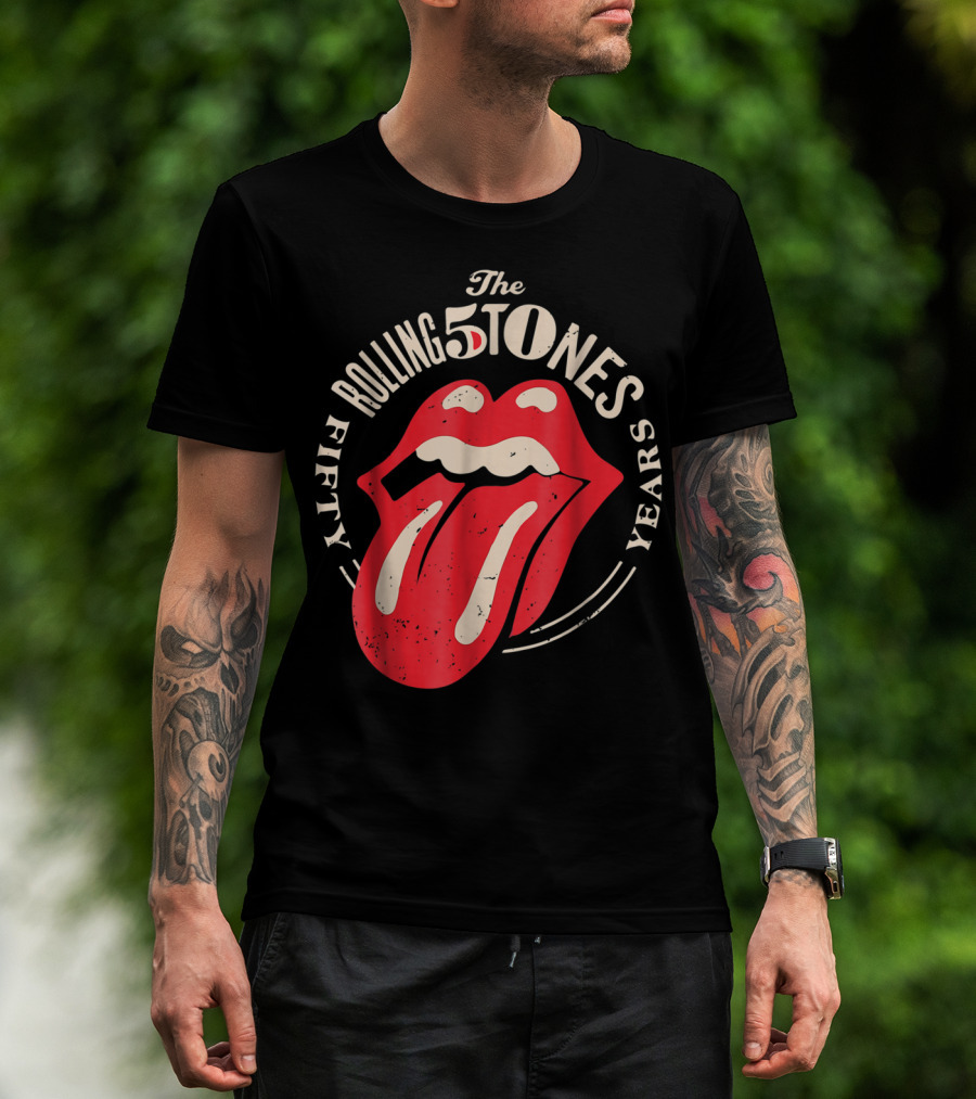 The Rolling Stones Fifty Years 5 Tongue Lips T-Shirt