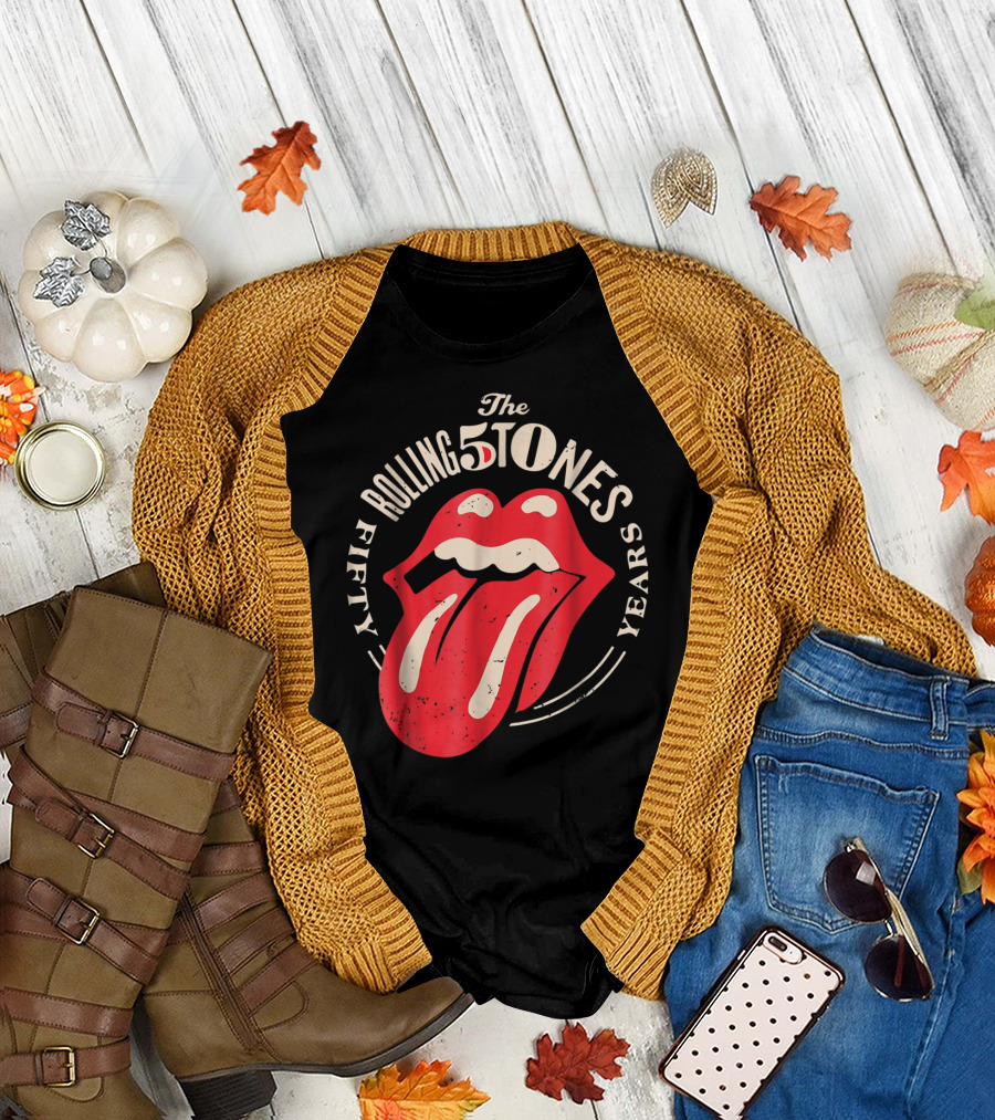 The Rolling Stones Fifty Years 5 Tongue Lips T-Shirt