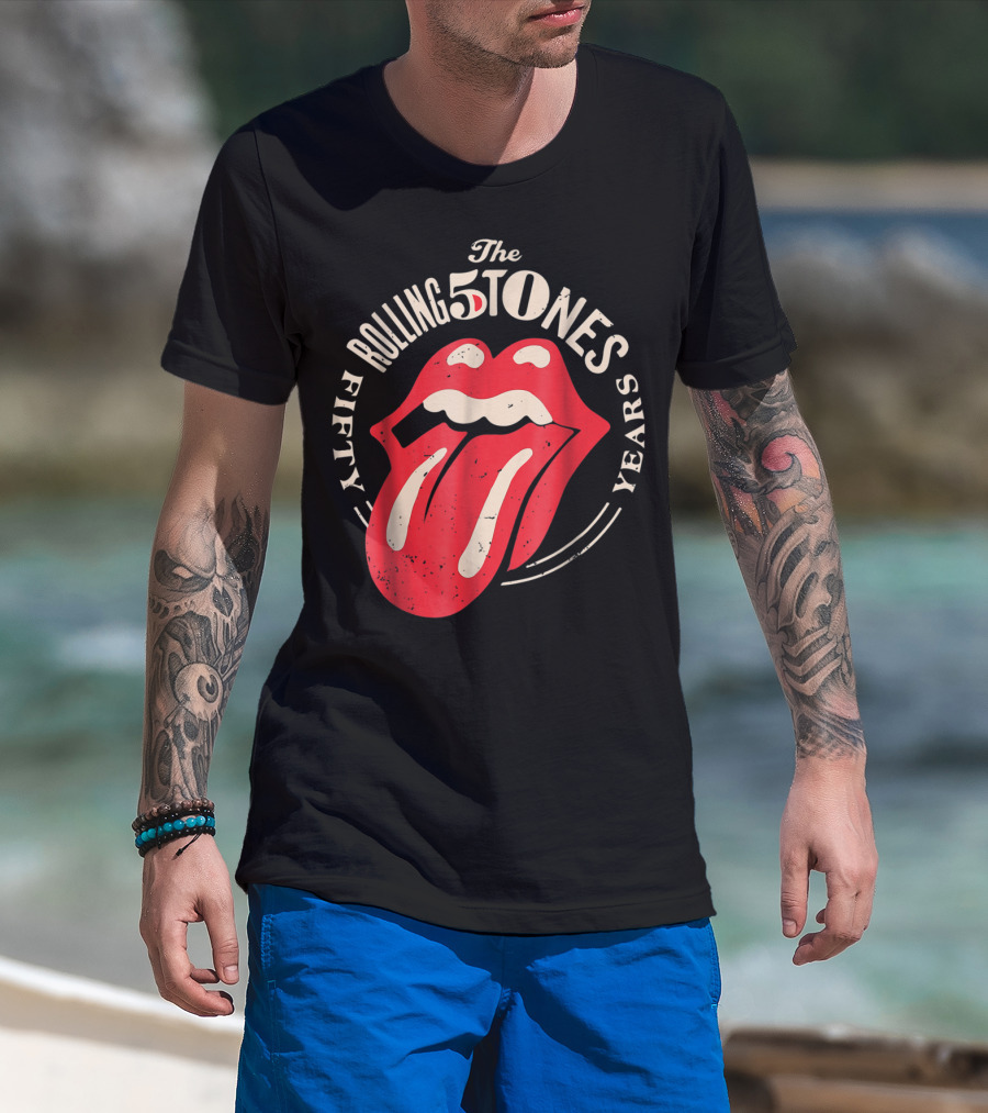 The Rolling Stones Fifty Years 5 Tongue Lips T-Shirt