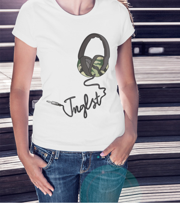 Jungle Music Junglist Drum And Bass Headphones Camo T-Shirt