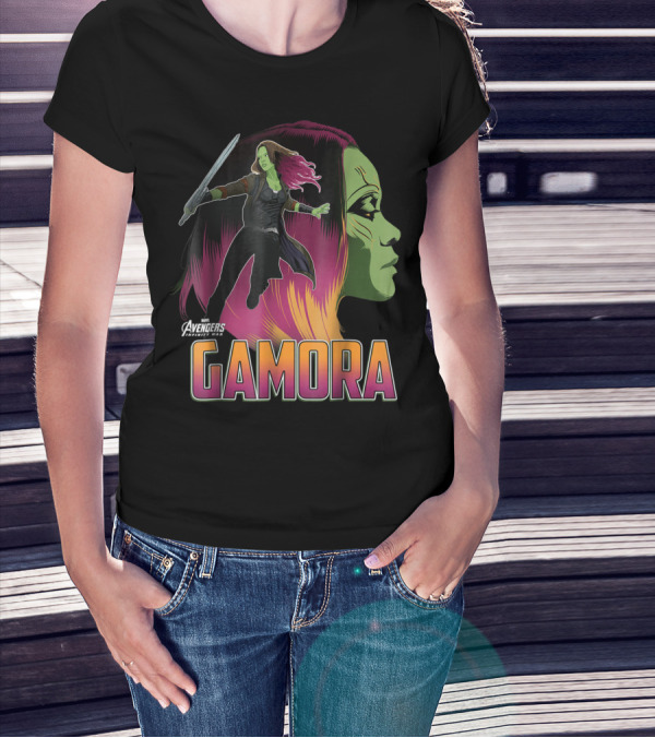 Avengers Infinity War Gamora Profile And Action Pose T-Shirt