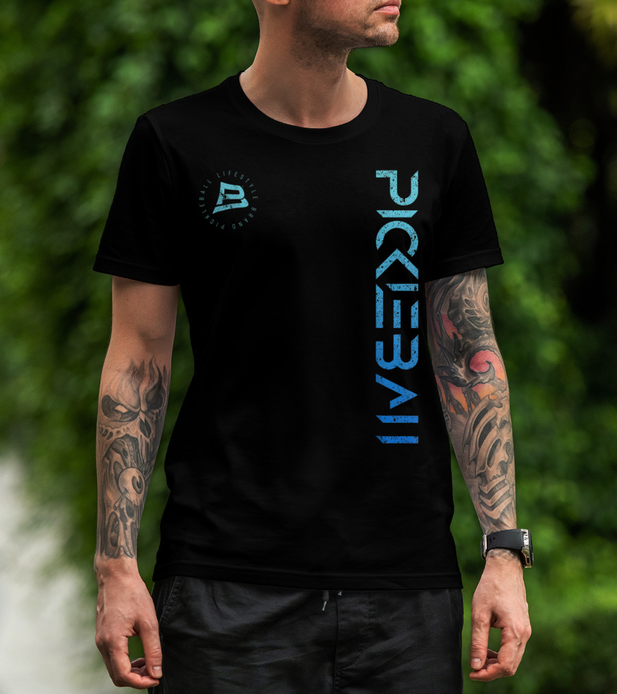 Pickleball Lifestyle Brand Distressed Blue Gradient T-Shirt