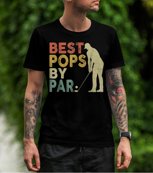 Best Pops By Par Golf Retro Vintage Golfer T-Shirt