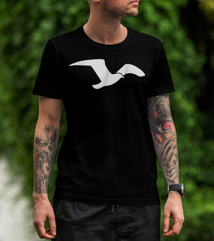 Seagull Silhouette Bird T-Shirt
