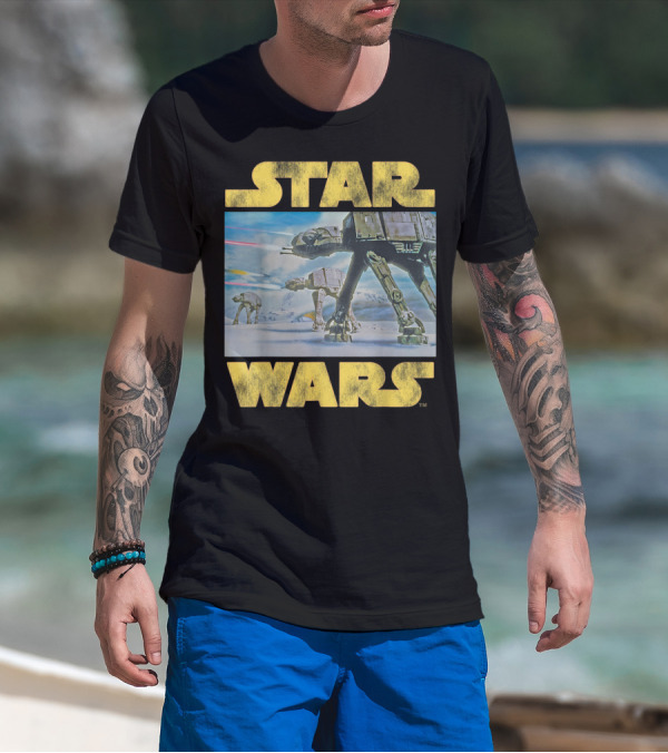 Star Wars Vintage Imperial AT-AT Battle Of Hoth Scene T-Shirt