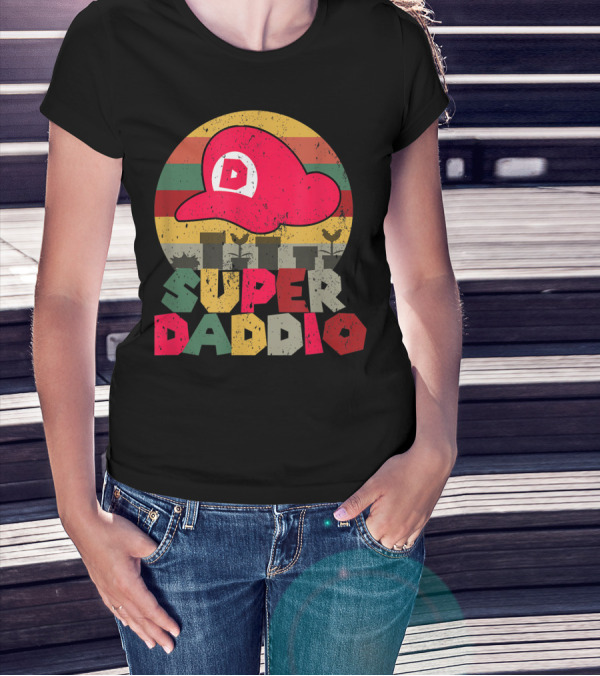 Super Daddio Retro Gamer Dad Hat T-Shirt