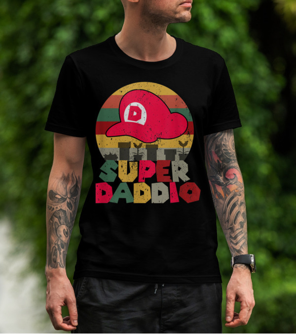 Super Daddio Retro Gamer Dad Hat T-Shirt