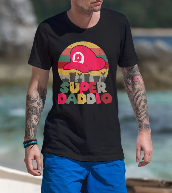 Super Daddio Retro Gamer Dad Hat T-Shirt