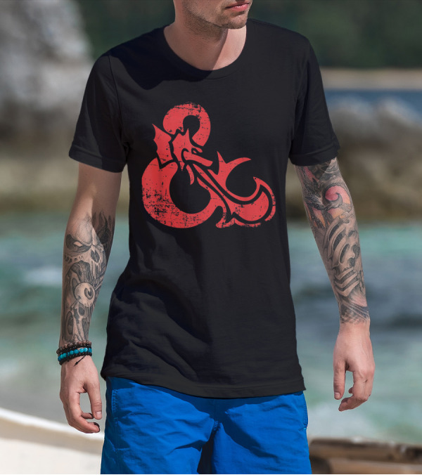 Dungeons And Dragons Red Ampersand Dragon T-Shirt