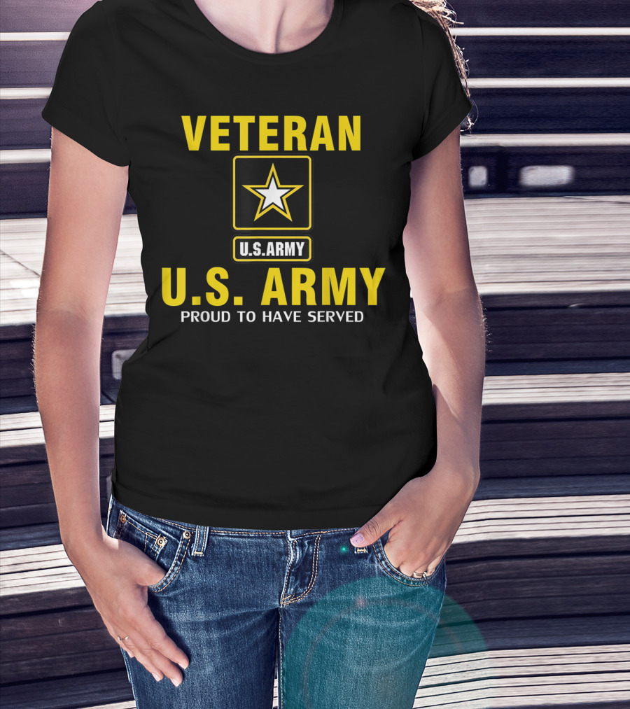 Veteran U.S. Army Proud To Have Served Star Emblem T-Shirt
