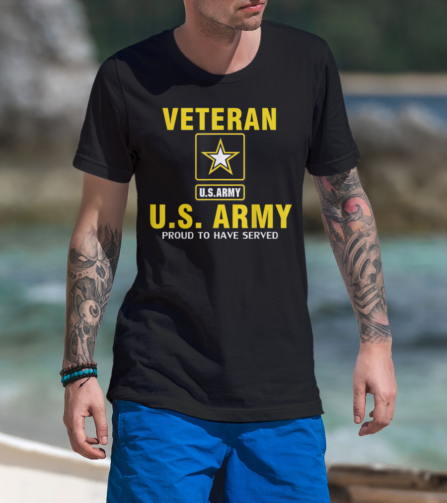 Veteran U.S. Army Proud To Have Served Star Emblem T-Shirt