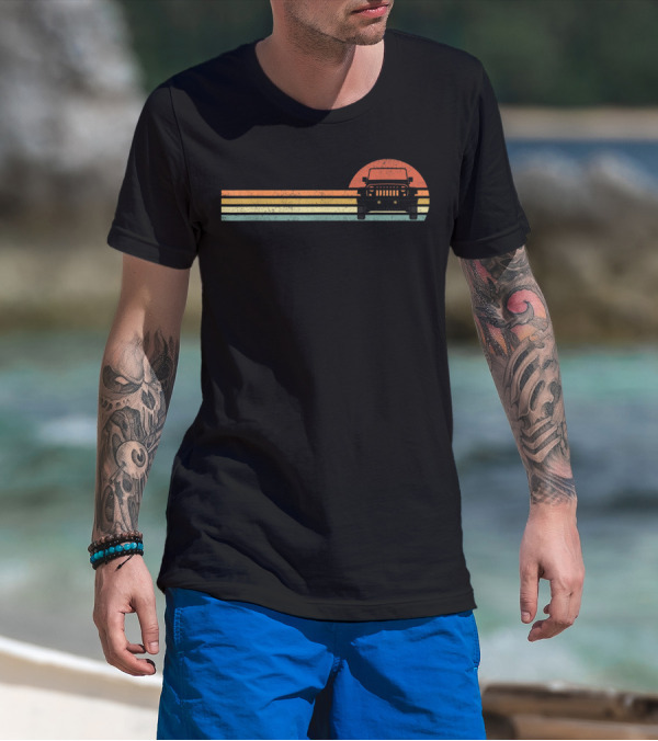 Retro Sunset Jeep T-Shirt