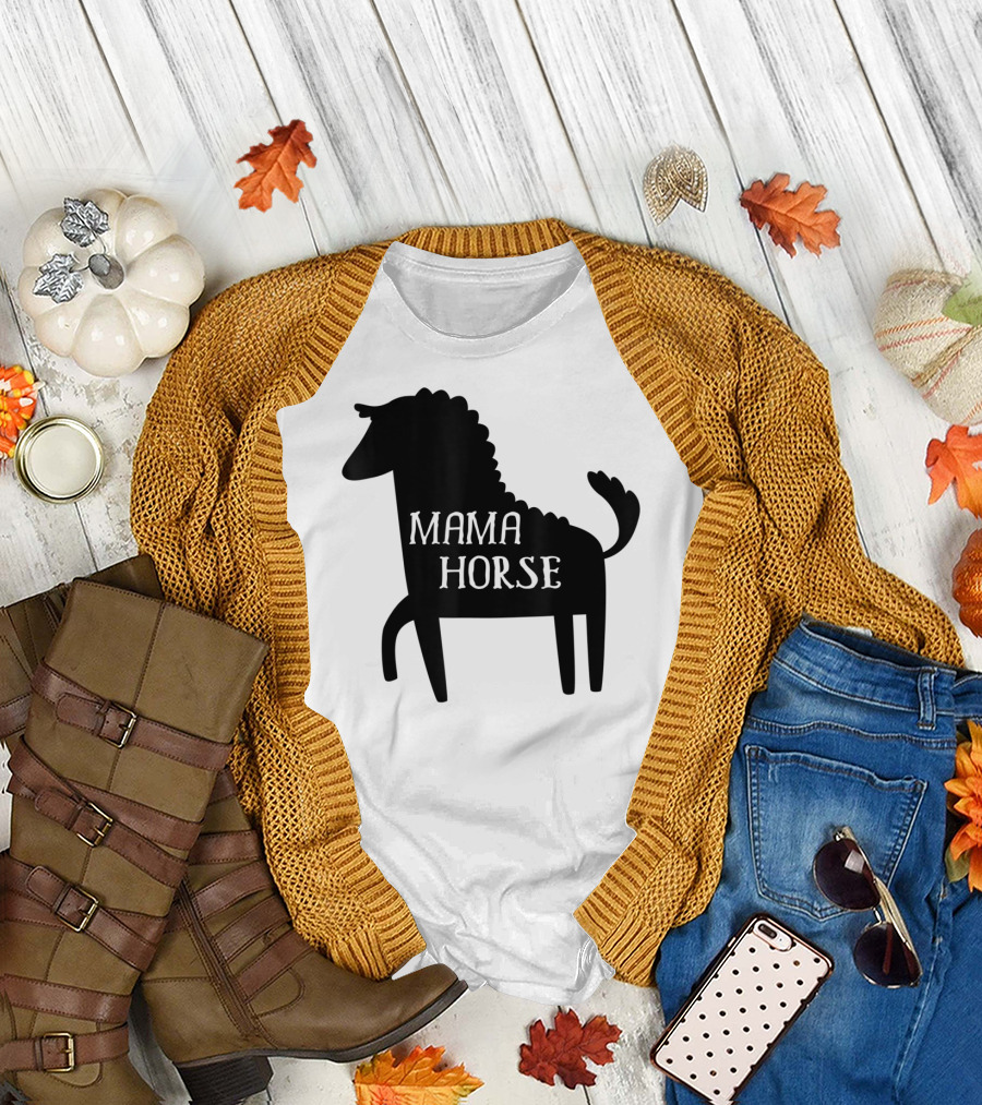 Mama Horse Funny Mother's Day Mom Farm T-Shirt