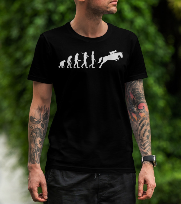 Evolution Of Funny Riders For Horse Lovers T-Shirt