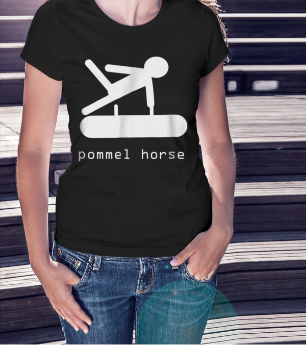 Gipsys Men Gymnastics Pommel Horse Event Stick Figure T-Shirt
