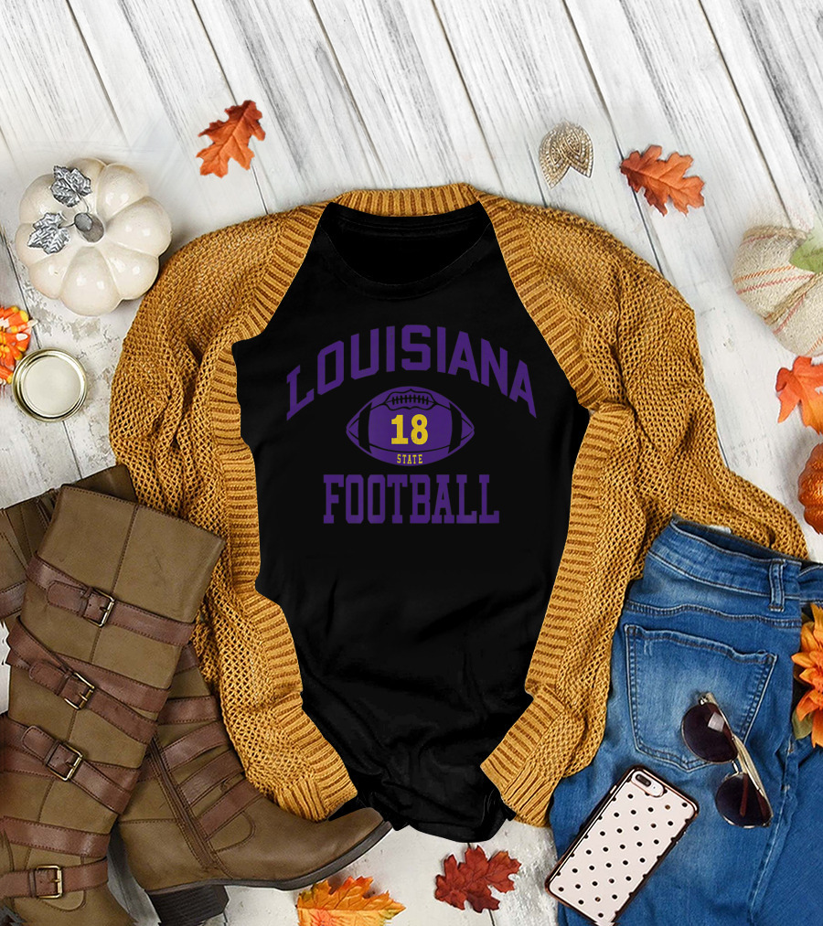 Louisiana State 18 Football Classic Number T-Shirt