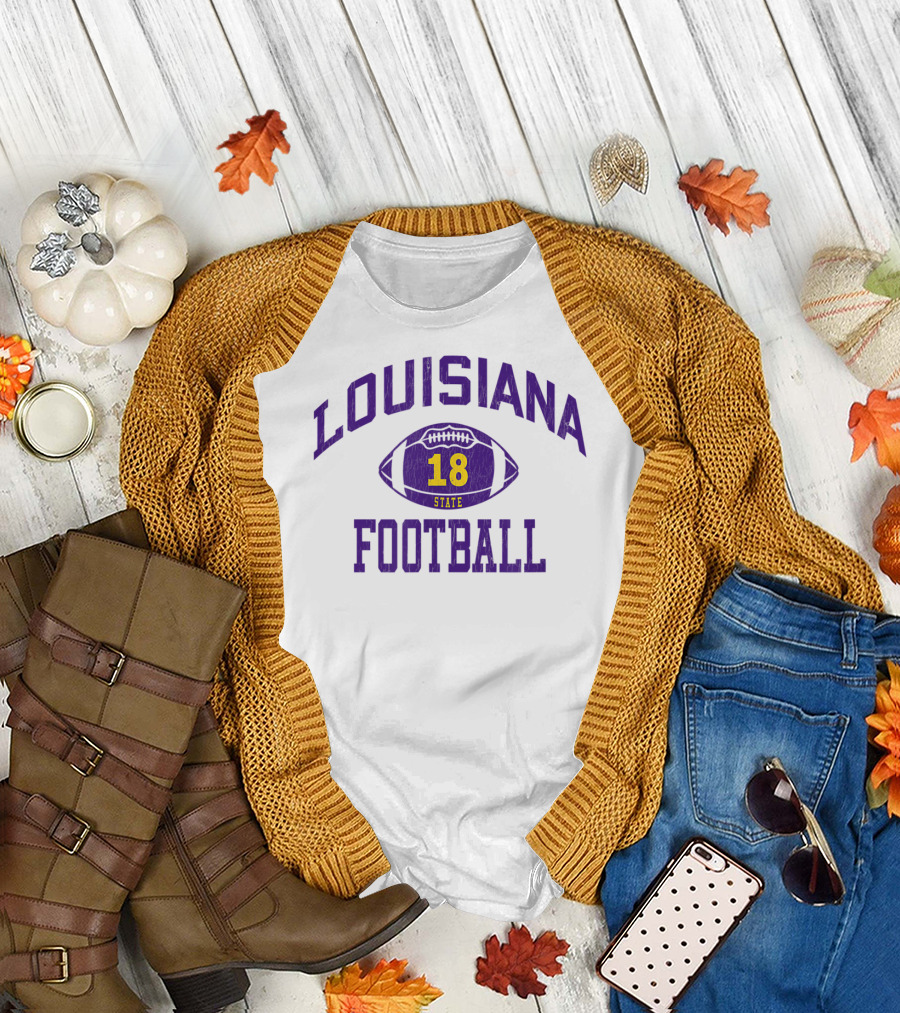Louisiana State 18 Football Classic Number T-Shirt