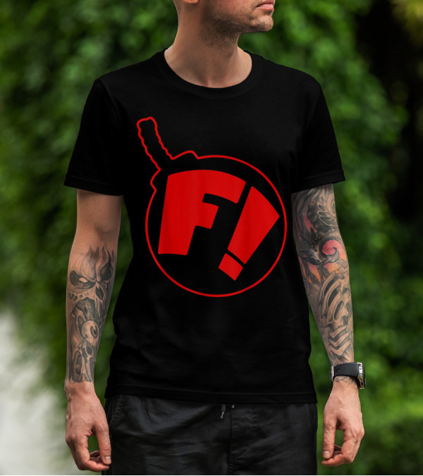 Ferretbomb Classic Red Reverse Logo Bomb Icon F T-Shirt