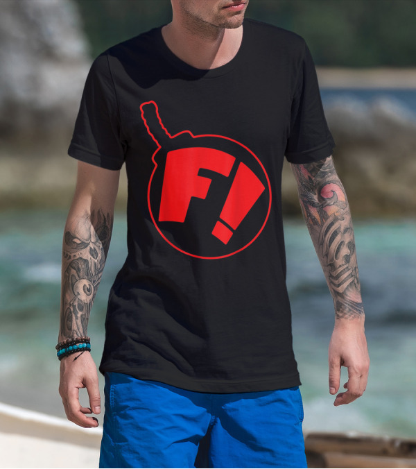 Ferretbomb Classic Red Reverse Logo Bomb Icon F T-Shirt