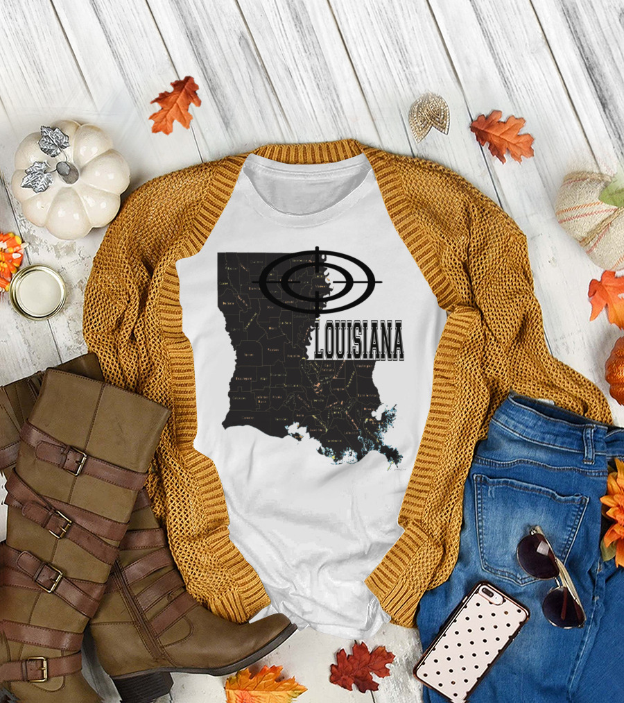 Louisiana Map Overlay Urban Classic T-Shirt