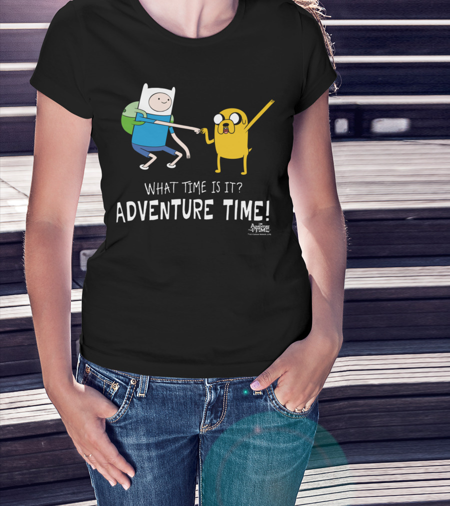 Adventure Time Finn And Jake What Time Is It Fist Bump T-Shirt