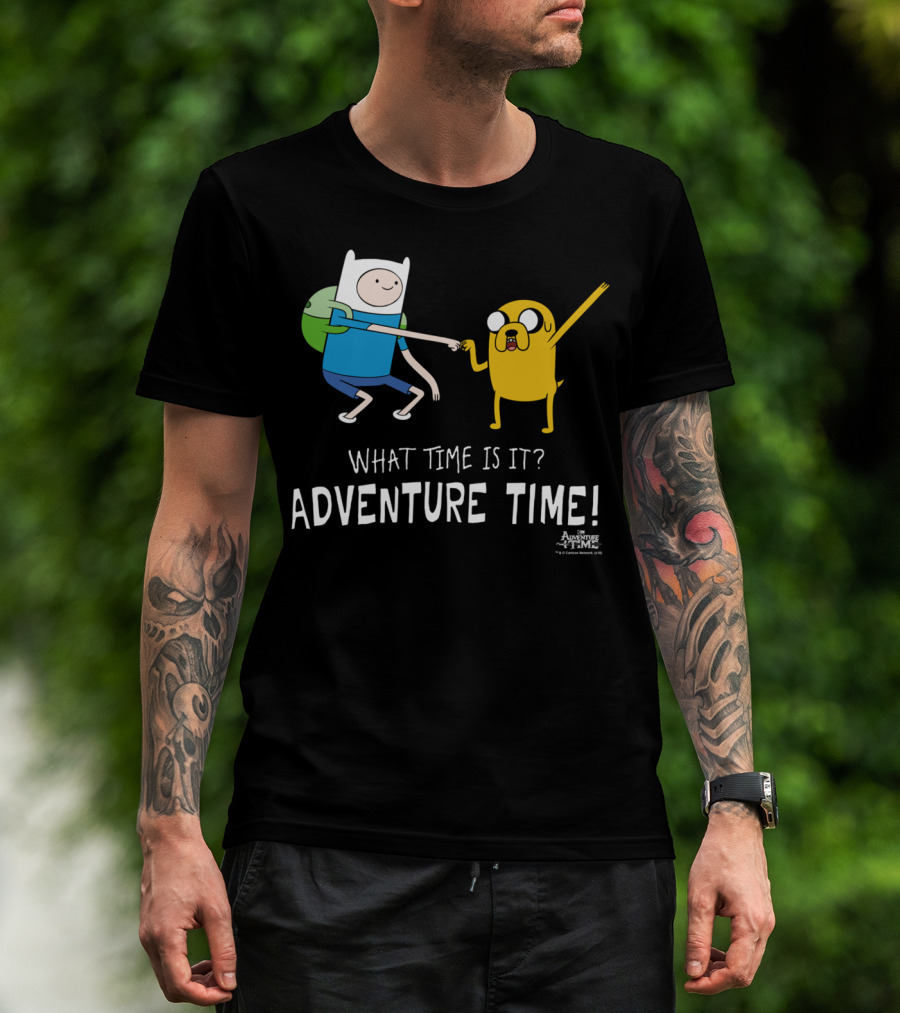Adventure Time Finn And Jake What Time Is It Fist Bump T-Shirt