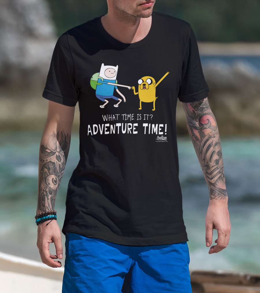 Adventure Time Finn And Jake What Time Is It Fist Bump T-Shirt