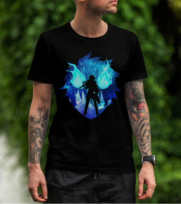 Blue Flames Ao No Anime Exorcist T-Shirt