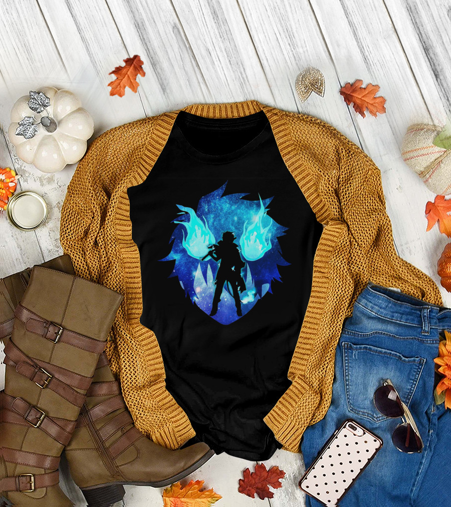 Blue Flames Ao No Anime Exorcist T-Shirt