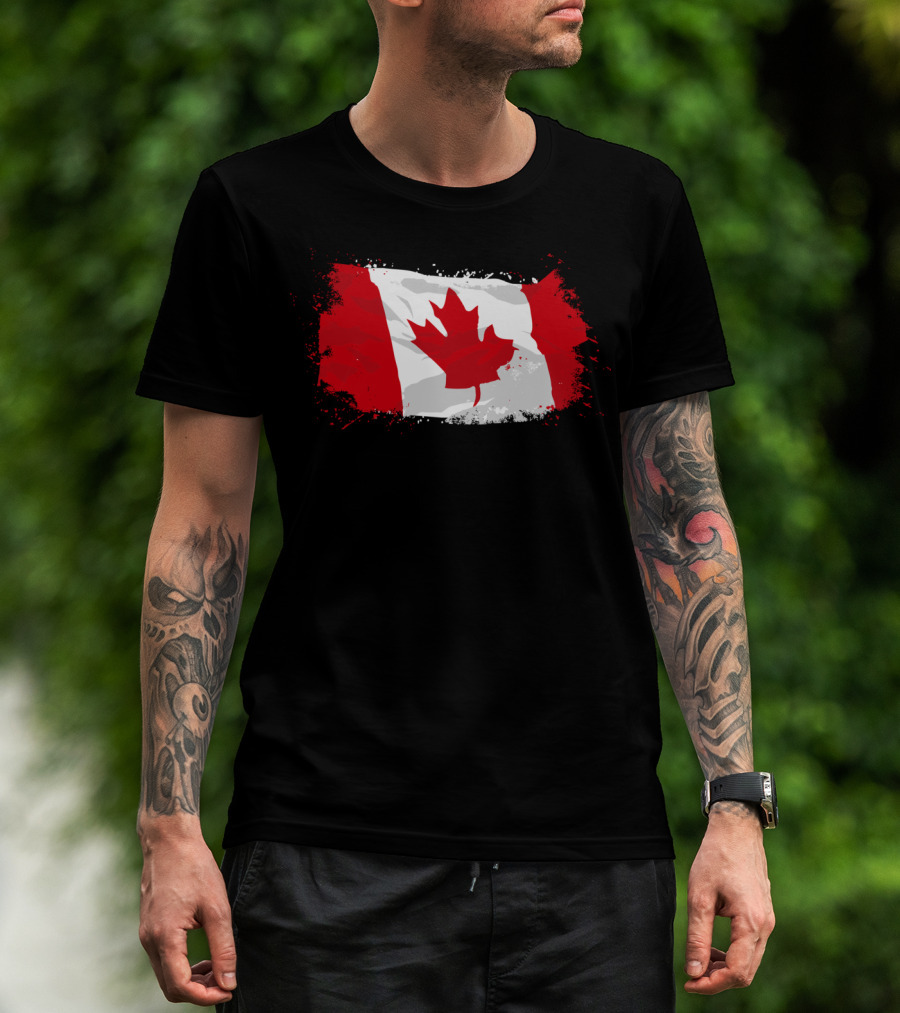 Canada Flag Iconic Maple Leaf Ensign Banner T-Shirt