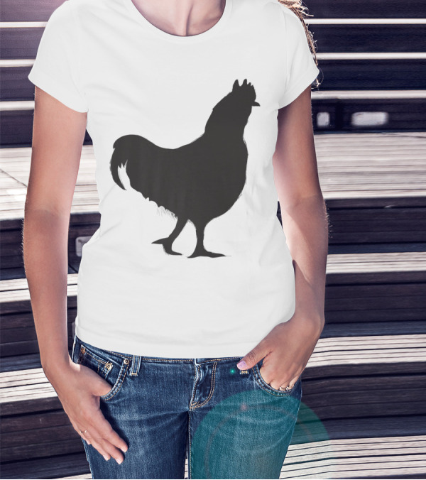 Chicken Poultry Silhouette Icon T-Shirt