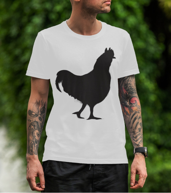 Chicken Poultry Silhouette Icon T-Shirt