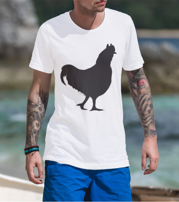Chicken Poultry Silhouette Icon T-Shirt