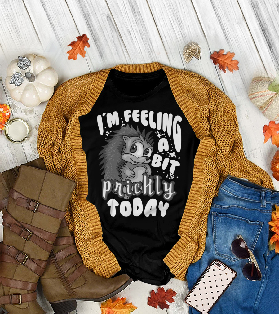 I'm Feeling A Bit Prickly Today Cute Unique Hedgehog T-Shirt