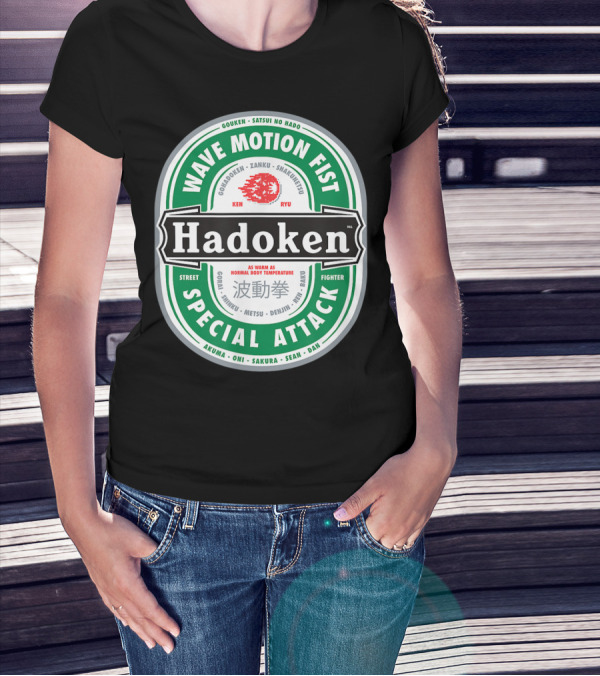 Wave Motion Fist Hadoken Street Fighter Special Attack Beer T-Shirt