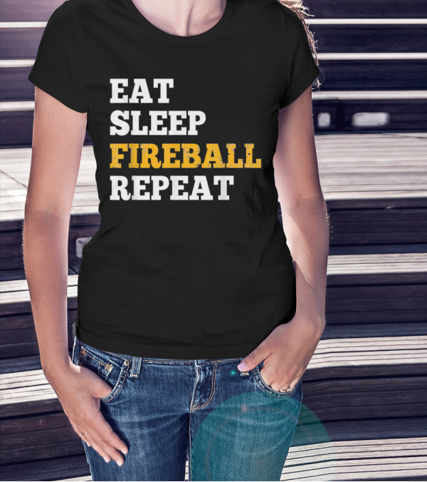 Eat Sleep Fireball Repeat RPG Gamers Gamers T-Shirt