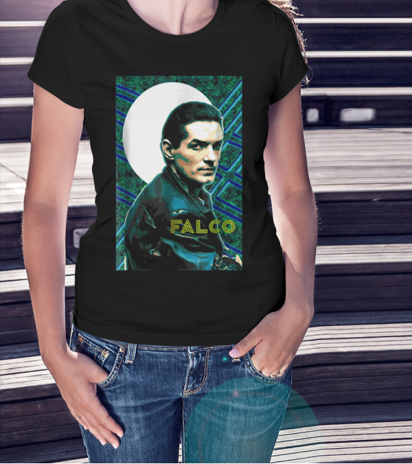 Falco Art Deco Retro Style Portrait T-Shirt
