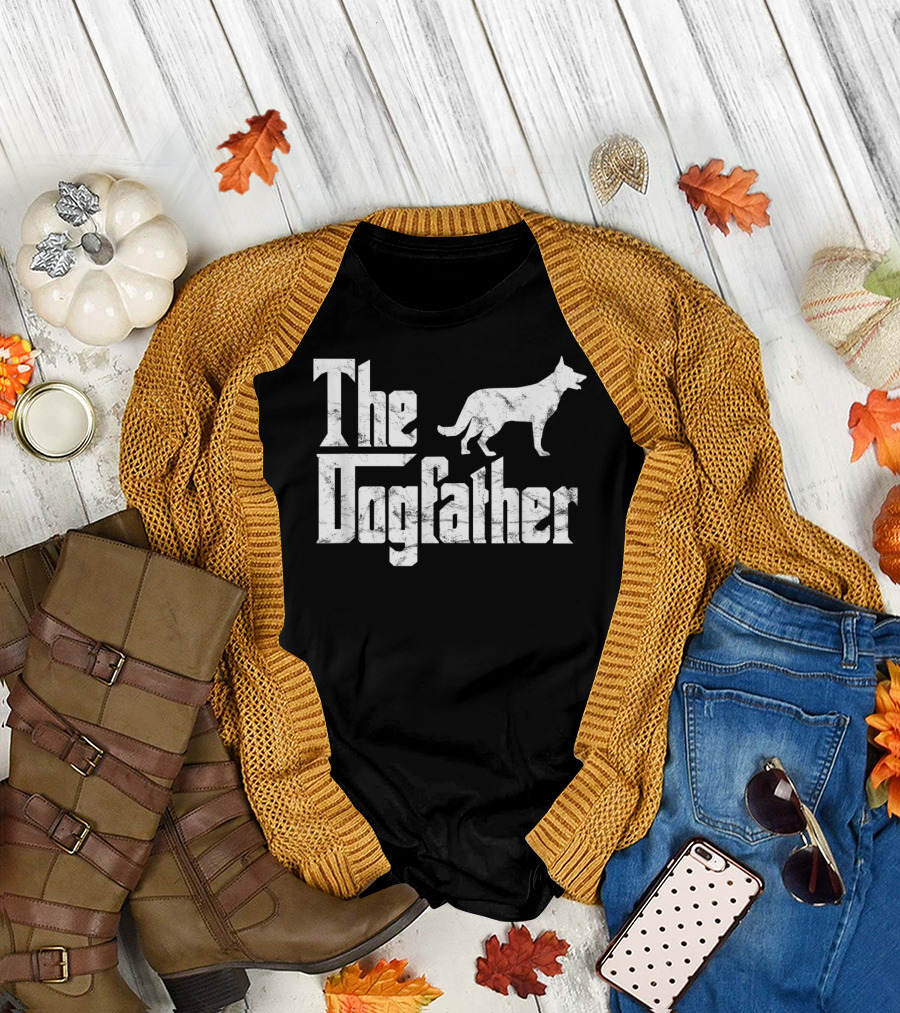 German Shepherd The Dogfather Funny Dog Owner T-Shirt