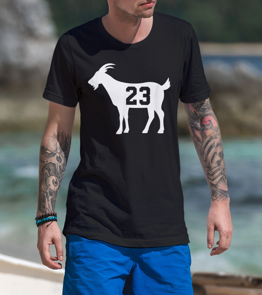 Goat 23 MJ Greatest Of All Time Basketball Legend Iconic Number T-Shirt