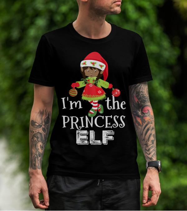 I'm The Princess Elf African American Holiday Festive Cheer T-Shirt